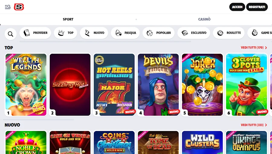 Giochi di Supabet Casino Italia